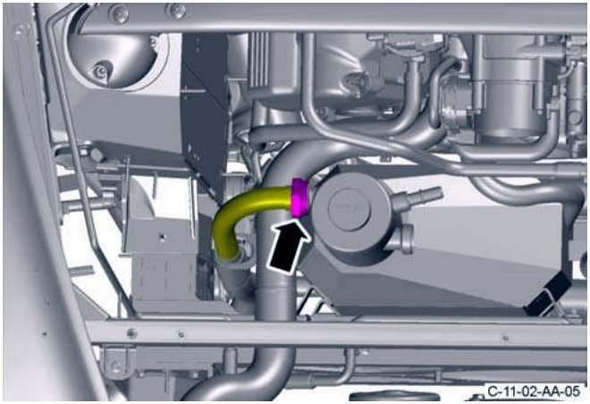Top oil pipe installed on oil tank
