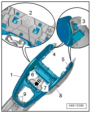 audi a1 centre console armrest