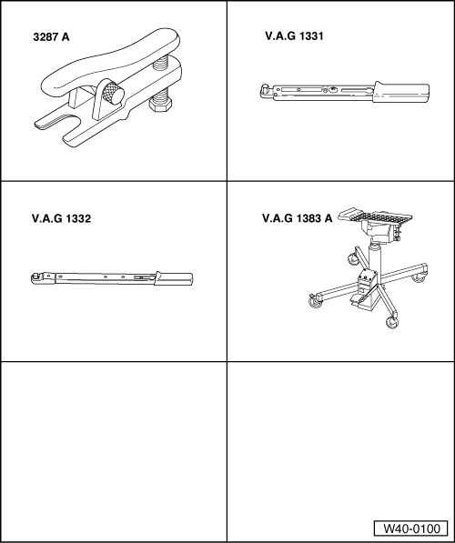 Audi Manuals > A2 > Running gear, frontwheel drive > Front suspension, drive shafts