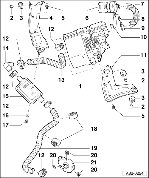 Audi Service and Repair Manuals > A2 > Heating, ventilation