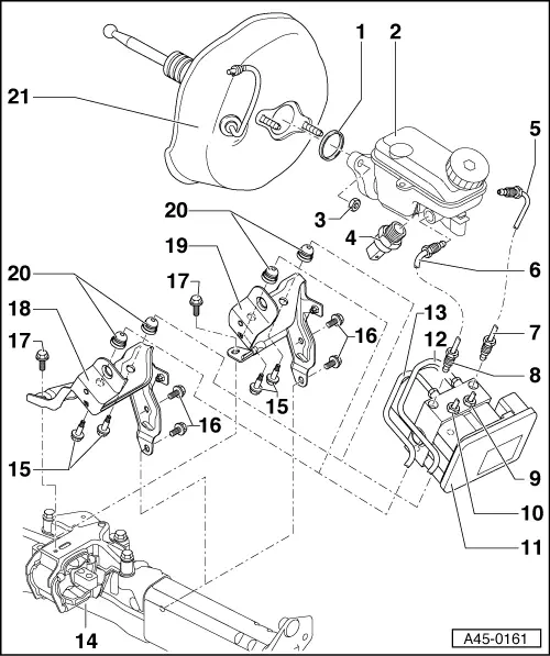 Audi Service and Repair Manuals > A2 > Brake system ABS, ADR