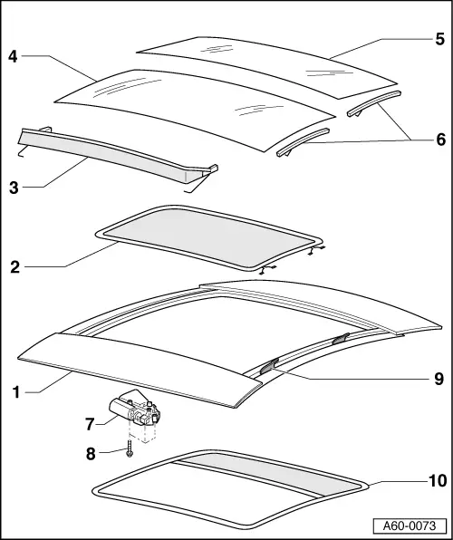 Audi Service and Repair Manuals > A2 > Body General body repairs, exterior Sliding