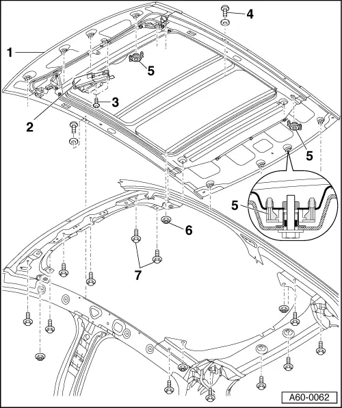 Audi Service and Repair Manuals > A2 > Body General body repairs, exterior Sliding