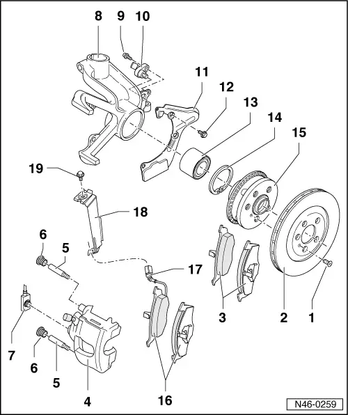 Audi Service and Repair Manuals > A3 Mk1 > Brake system Brake, brake mechanics