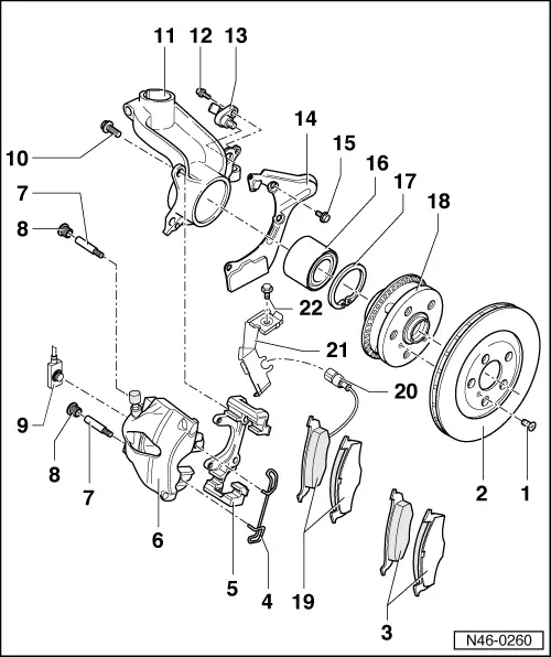 Audi Service and Repair Manuals > A3 Mk1 > Brake system