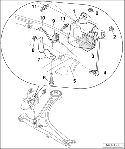 Audi Service and Repair Manuals > A3 Mk1 > Running gear, front
