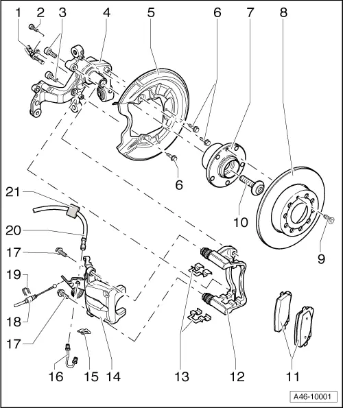 Audi Service and Repair Manuals > A3 Mk2 > Brake system Brake, brake mechanics