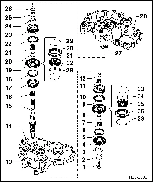 Audi Service and Repair Manuals > A3 Mk2 > Power transmission