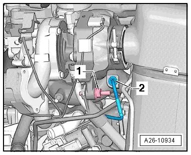 Где находится датчик отработанных газов Audi Workshop Service and Repair Manuals A3 Mk2 Power unit TDI injection and glo