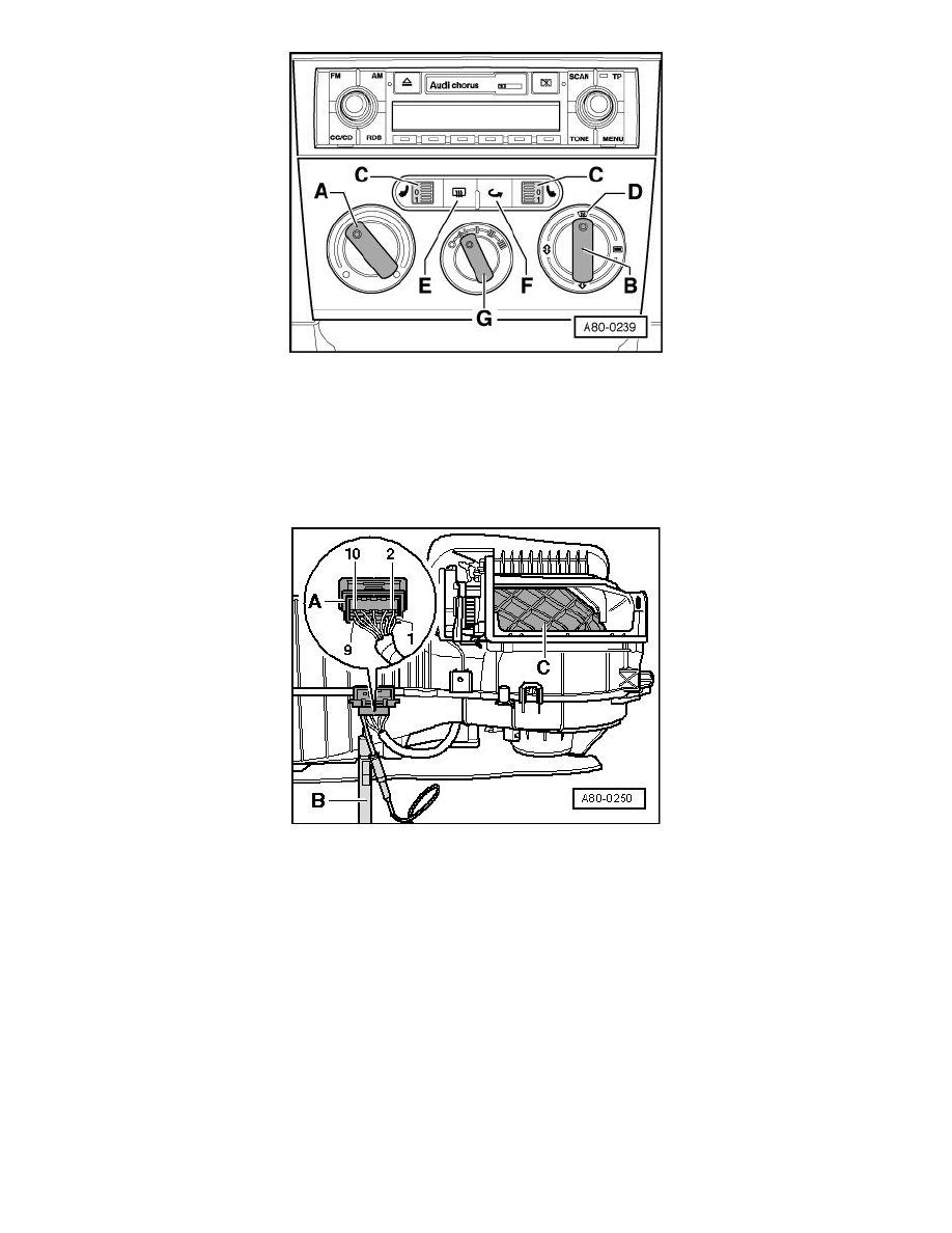 Audi Manuals > A3 Quattro V63.2L (BUB) (2008) > Heating and Air Conditioning > Control