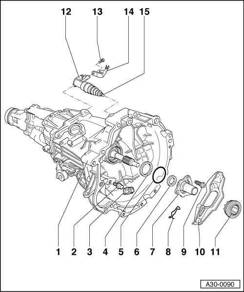 Audi Manuals > A4 Cabriolet Mk2 > Power transmission > 5speed