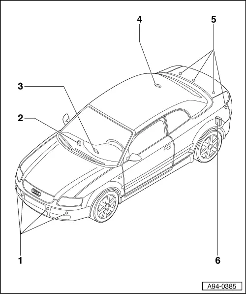 Audi Workshop Manuals A4 Cabriolet Mk2 Vehicle Electrics 