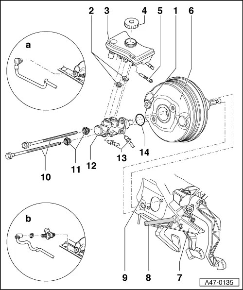 Audi Service and Repair Manuals > A4 Cabriolet Mk2 > Brake