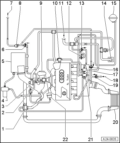 Diagram 4 Cylinder Engine