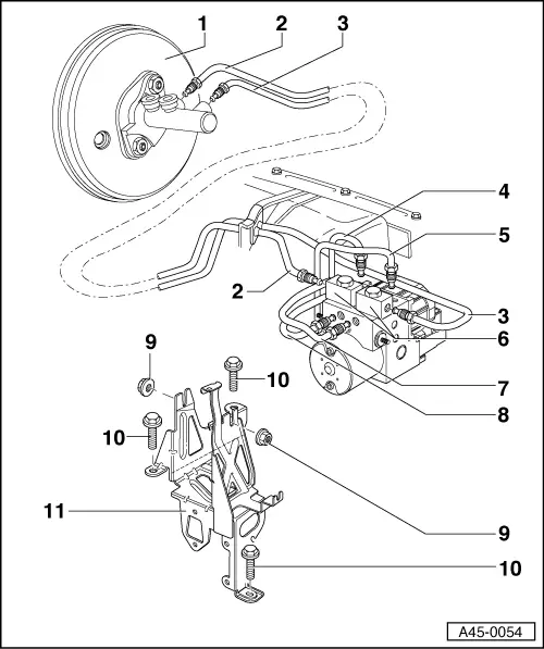 Audi Service and Repair Manuals > A4 Mk1 > Brake system ABS
