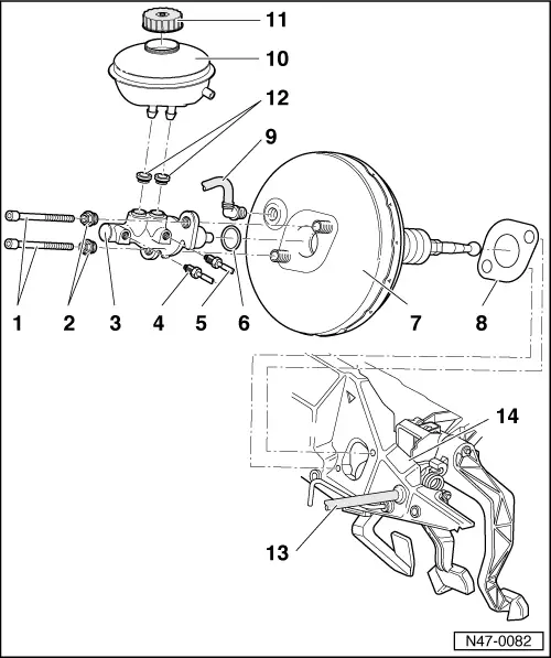 Audi Service and Repair Manuals > A4 Mk1 > Brake system Brakes, hydraulics, regulator