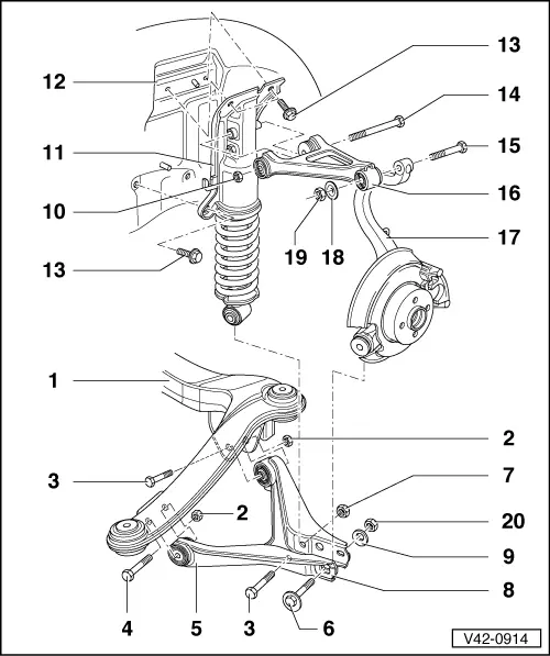 Задняя подвеска ауди а6 с5 кватро схема