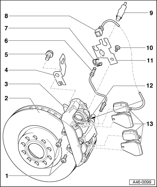Audi Service and Repair Manuals > A4 Mk1 > Brake system