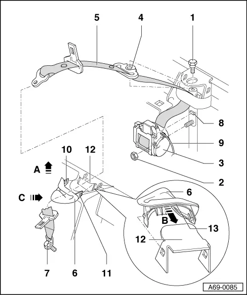 Audi Service and Repair Manuals > A4 Mk2 > Body > General body repairs, interior