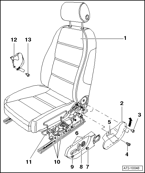 Как снять водительское сиденье ман Audi Workshop Service and Repair Manuals A4 Mk2 Body General body repairs, inter