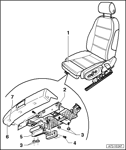 Audi Service and Repair Manuals > A4 Mk2 > Body General body repairs, interior Seat