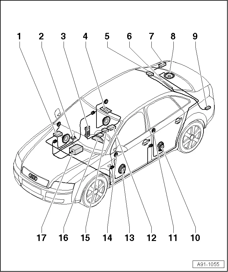 Audi Service and Repair Manuals > A4 Mk2 > Vehicle electrics