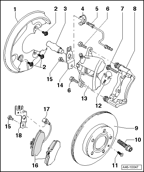 Audi Service and Repair Manuals > A4 Mk2 > Brake system