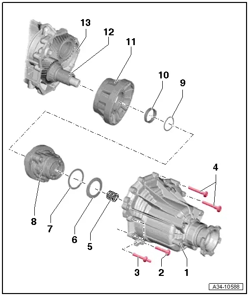 Audi Service and Repair Manuals > A4 Mk3 > Power transmission 6speed manual gearbox