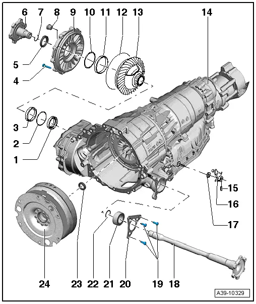 Audi Service and Repair Manuals > A4 Mk3 > Power transmission