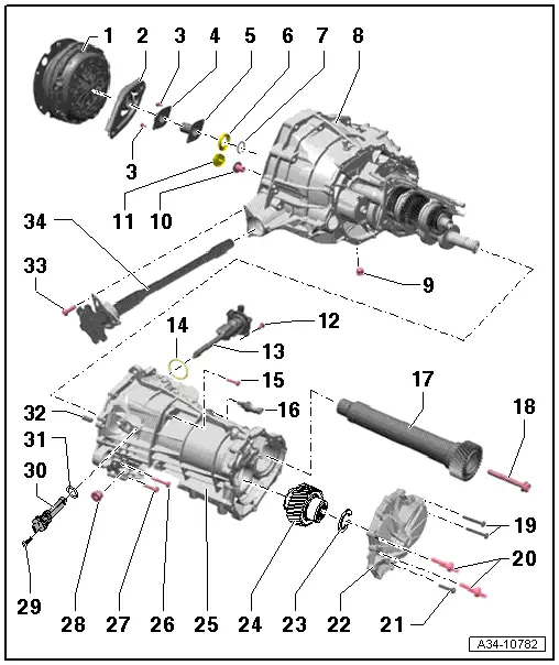 Audi Service and Repair Manuals > A4 Mk3 > Power transmission