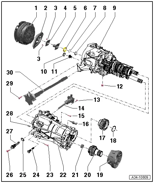 Audi Service and Repair Manuals > A4 Mk3 > Power transmission
