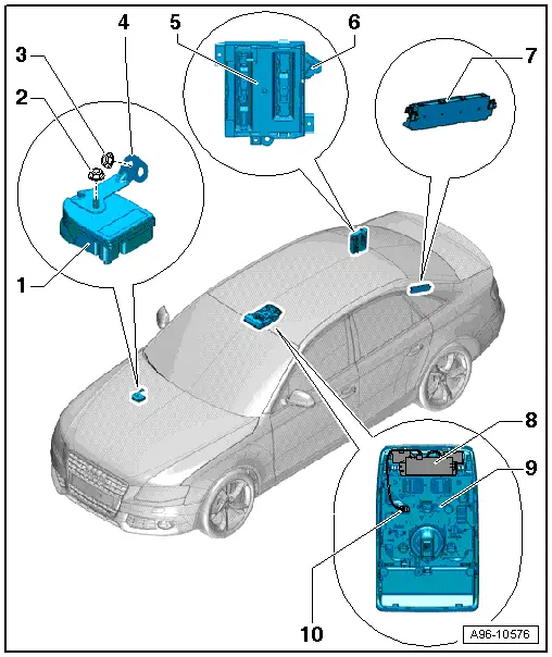Audi Service and Repair Manuals > A4 Mk3 > Vehicle electrics