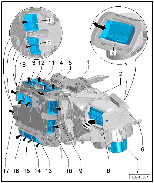 Audi Service and Repair Manuals > A4 Mk3 > Heating, ventilation, air conditioning