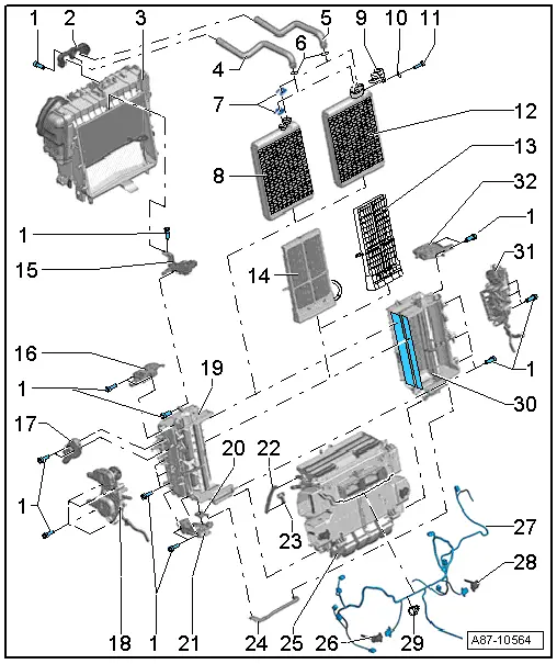 Audi Service and Repair Manuals > A4 Mk3 > Heating