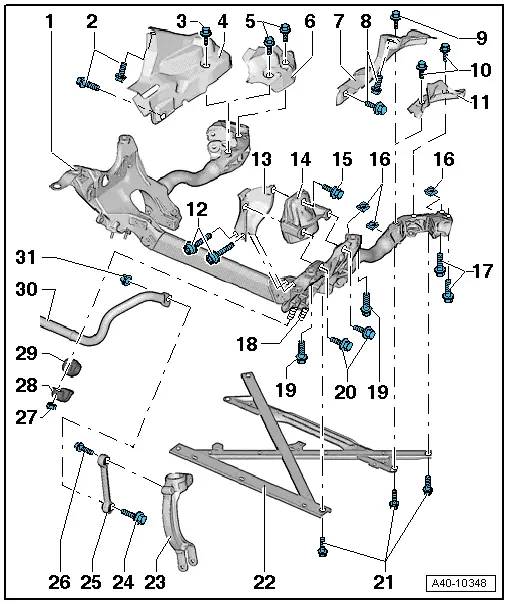 Audi Service and Repair Manuals > A4 Mk3 > Running gear, frontwheel drive and four