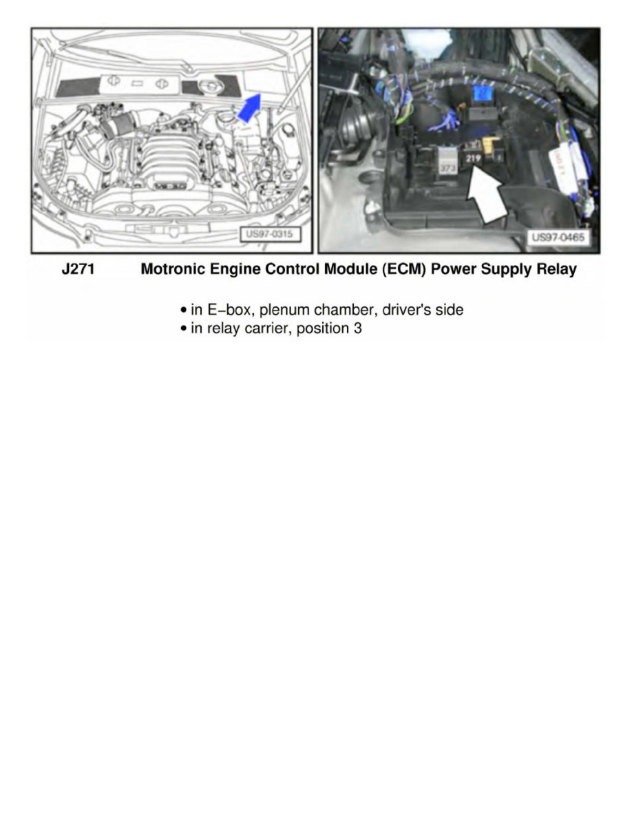 Ауди а4 где находится реле j271