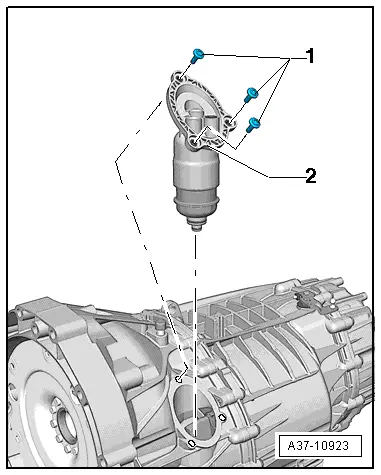 Audi Workshop Manuals > A5 > Power transmission > multitronic 0AW,  front-wheel drive > Automatic gearbox, control, assembly, housing >  Exploded view - ATF lines, ATF cooler and ATF filter