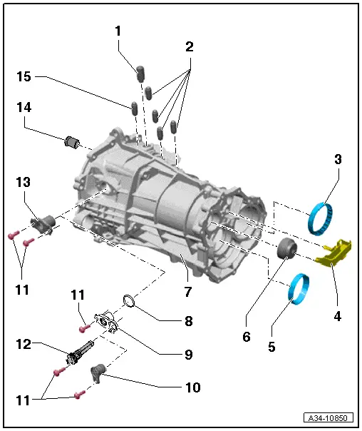 Audi Workshop Manuals > A5 > Power transmission > Servicing 6-speed