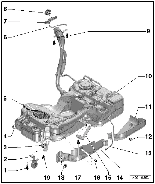 Audi Manuals > A5 > Power unit > Fuel supply system, petrol