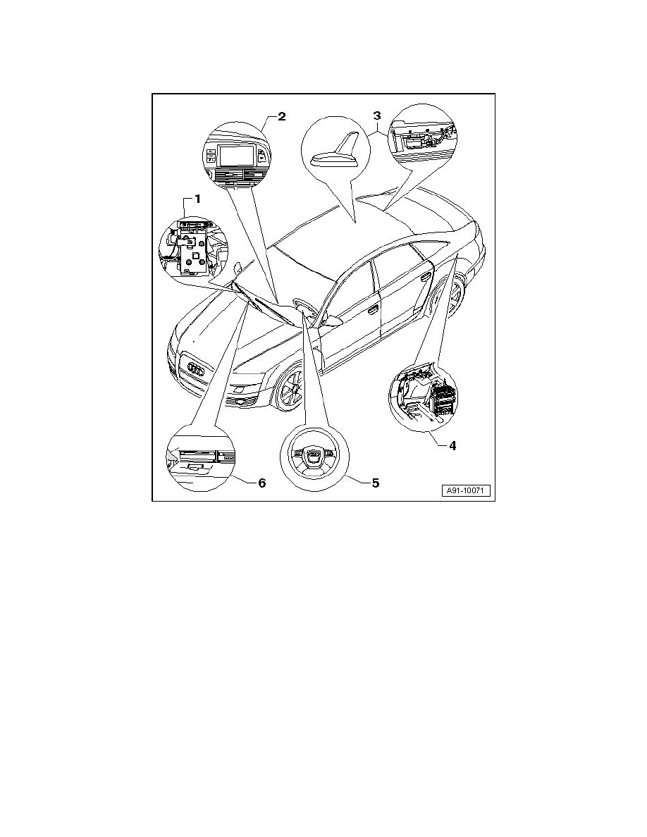 Audi Manuals > A6 Quattro Sedan V84.2L (BVJ) (2007) > Relays