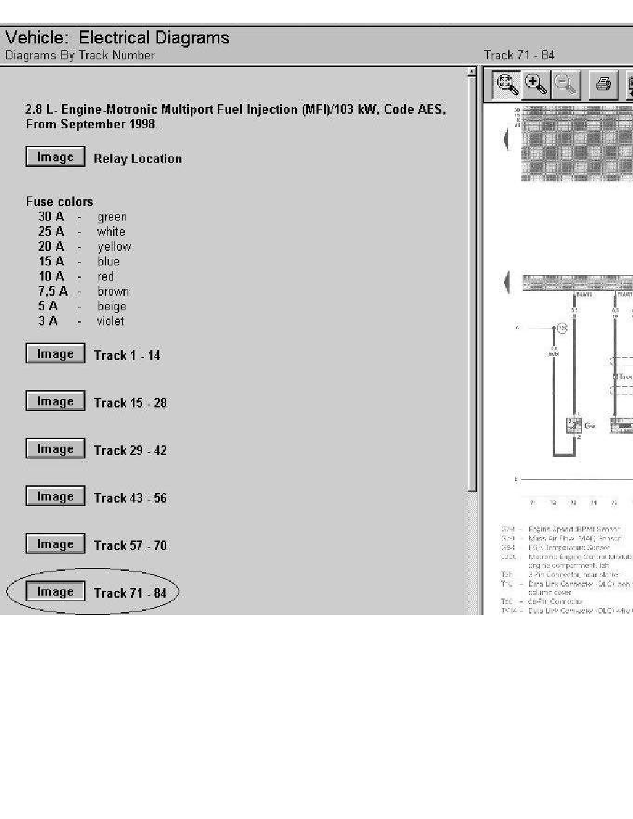 Audi Service and Repair Manuals > A6 Sedan V62.8L (AHA) (1998) > Relays and Modules