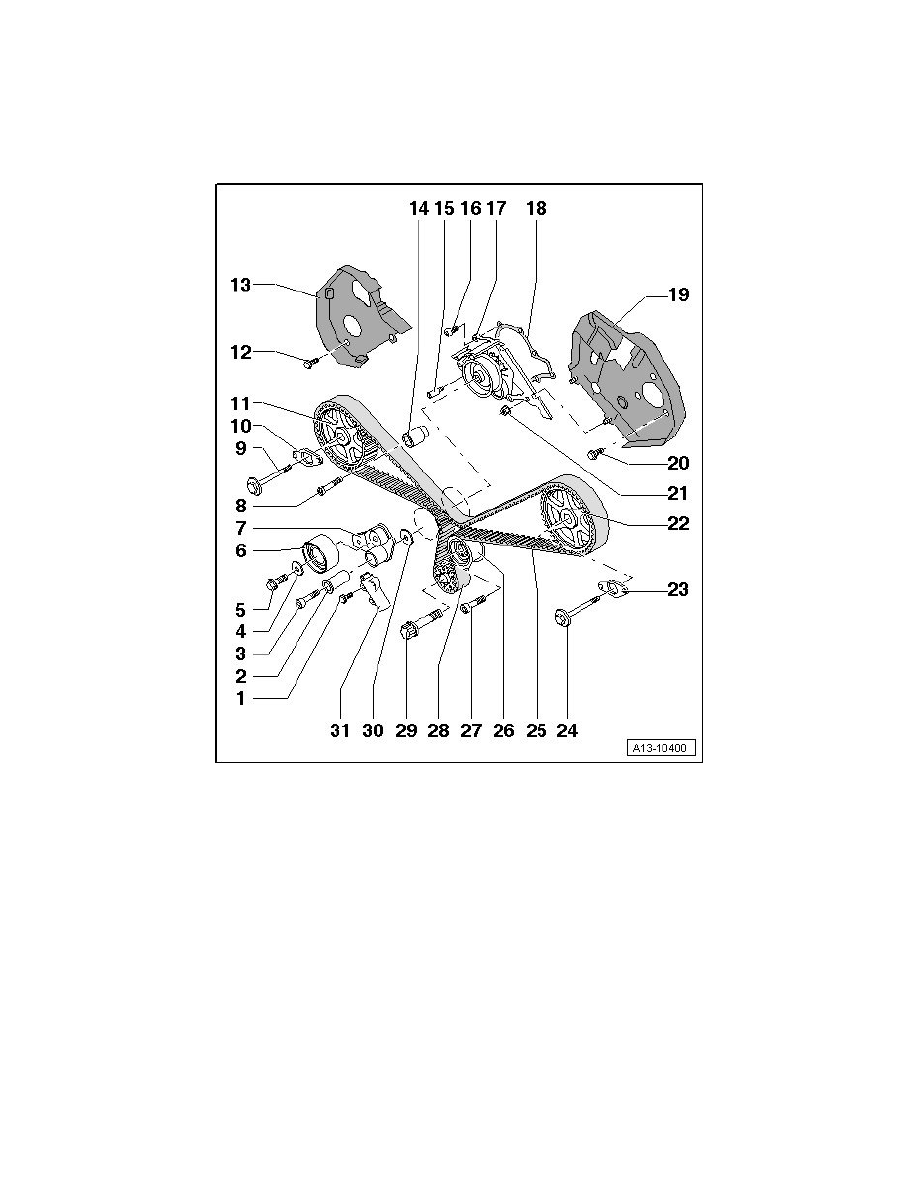 Engine, Cooling and Exhaust > Engine > Timing Components > Timing Belt >  Component Information > Service and Repair > Removal and Replacement >  Toothed Belt ...