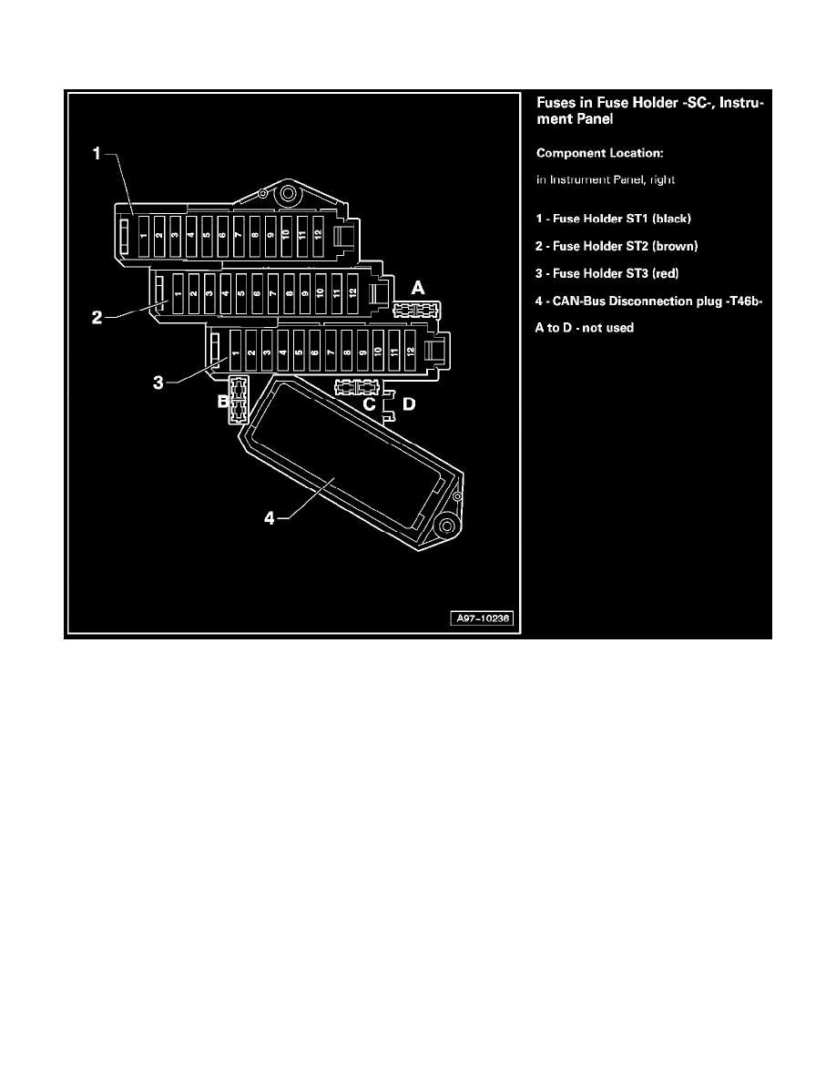 Audi Manuals > Q7 Quattro V84.2L (BAR) (2008) > Power and Ground Distribution > Fuse