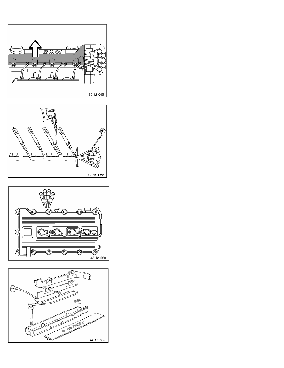 2 Repair Instructions > 12 Engine Electrical System (M42) > 12 Ignition Wires, Spark Plugs > 2 RA REPLACING ONE IGNITION LEAD (M40, M42)