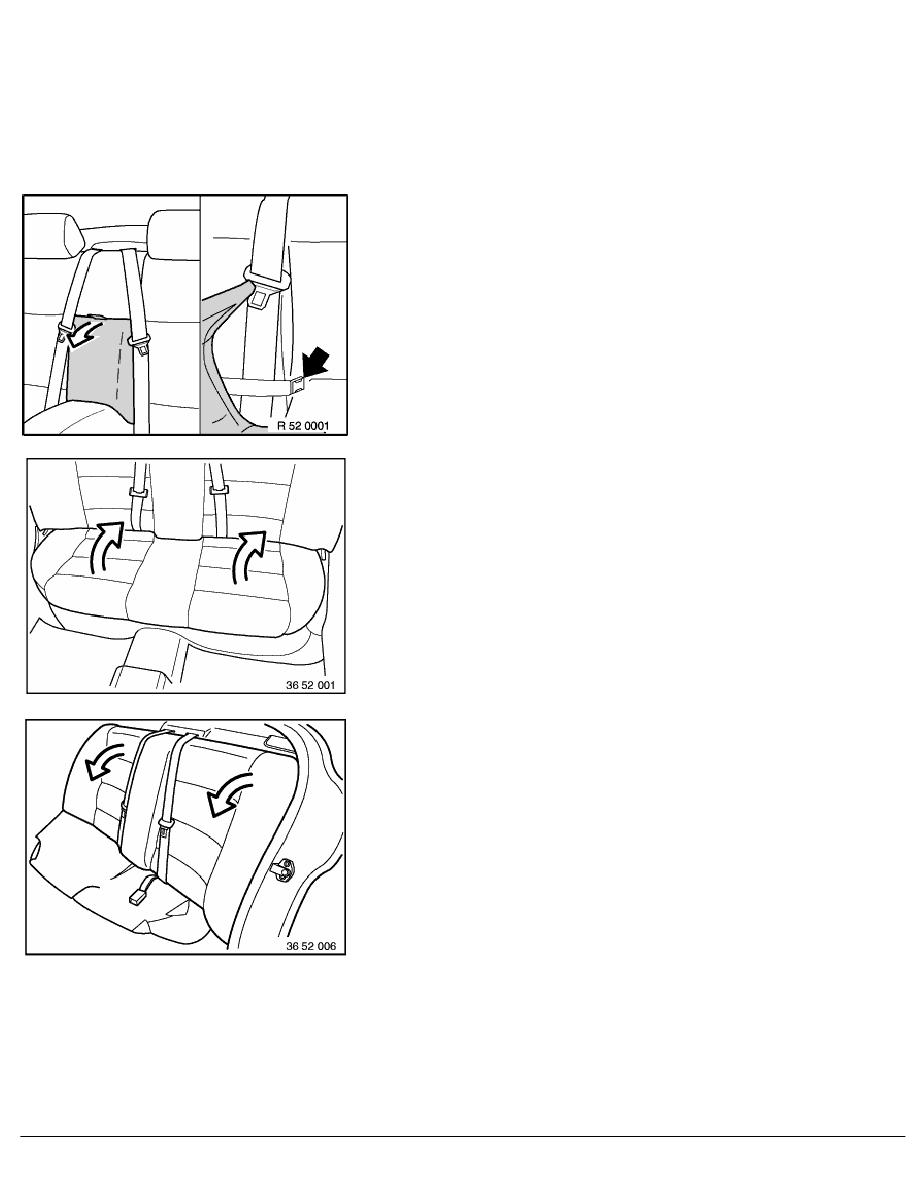 2 Repair Instructions > 52 Seats > 20 Rear Seats > 1 RA Removing And  Installing Rear Seat Cushion And Backrest