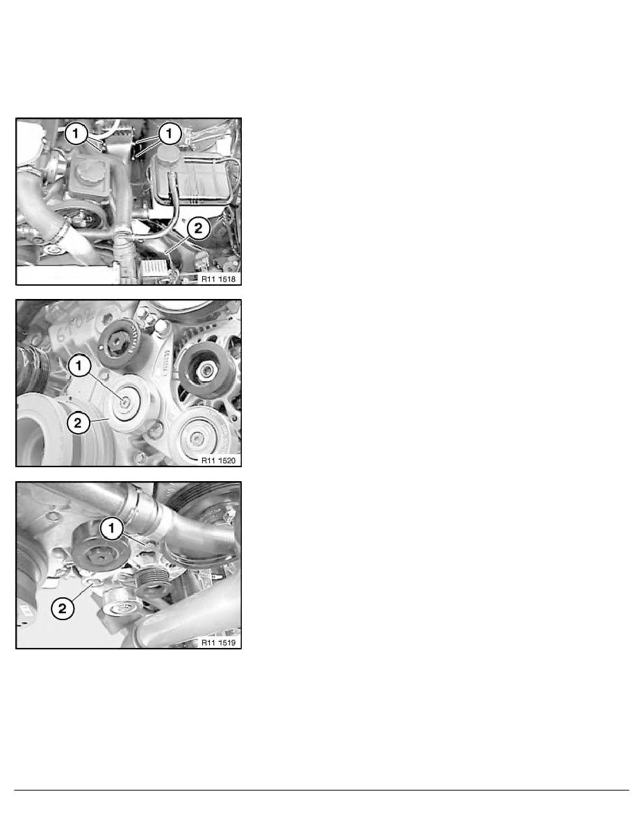 2 Repair Instructions > 11 Engine (M47TU) > 28 V-ribbed Belt  W.tens.-deflect.elemt > 3 RA Removing And Installing Alternator Drive Belt  (M57 _ M47TU)