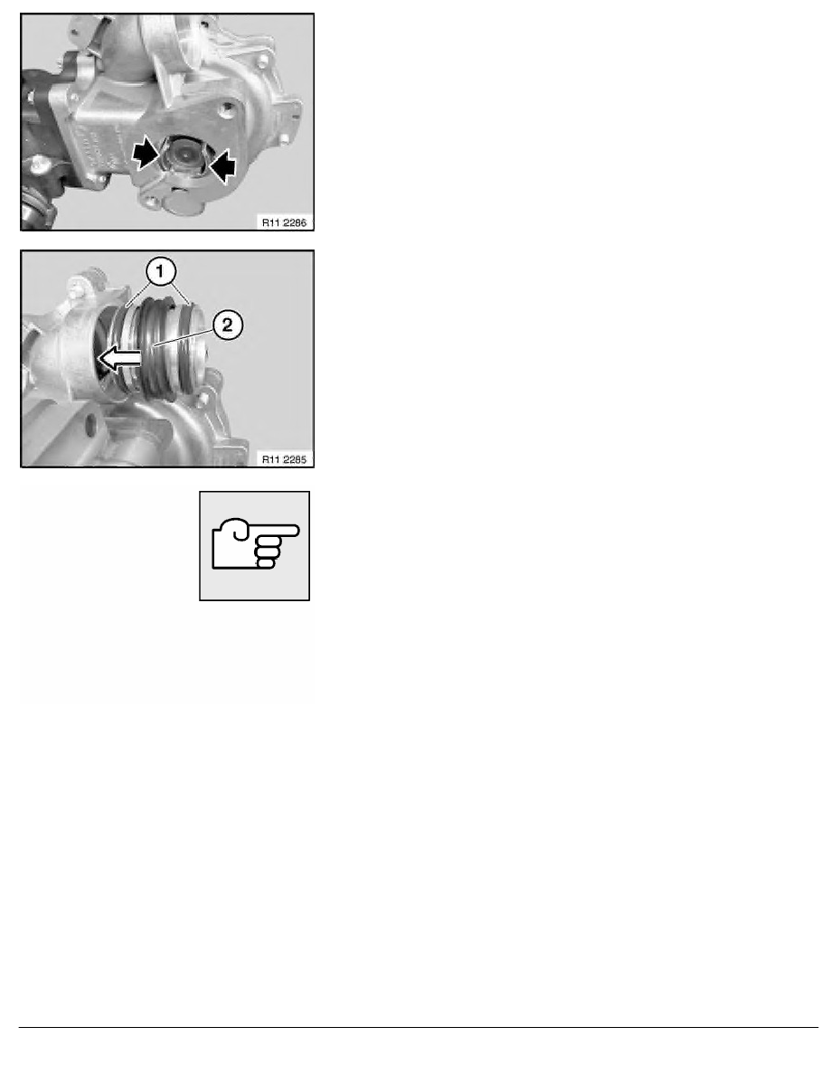 Bmw Workshop Manuals 3 Series E46 318i N42 Sal 2 Repair Instructions 11 Engine N42 51 Water Pump With Drive 1 Ra Removing And Installing Replacing Water Pump N40 N42 N45 N46 Page 749
