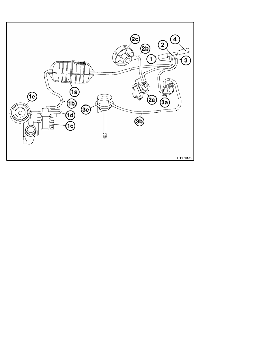 BMW Workshop Manuals > 3 Series E46 320d (M47) SAL > 2 Repair Instructions  > 11 Engine (M47) > 74 El.valve For Exh. Gas Recirculation > 1 RA Layout Of  Vacuum Hoses (M47 _ M57TU)