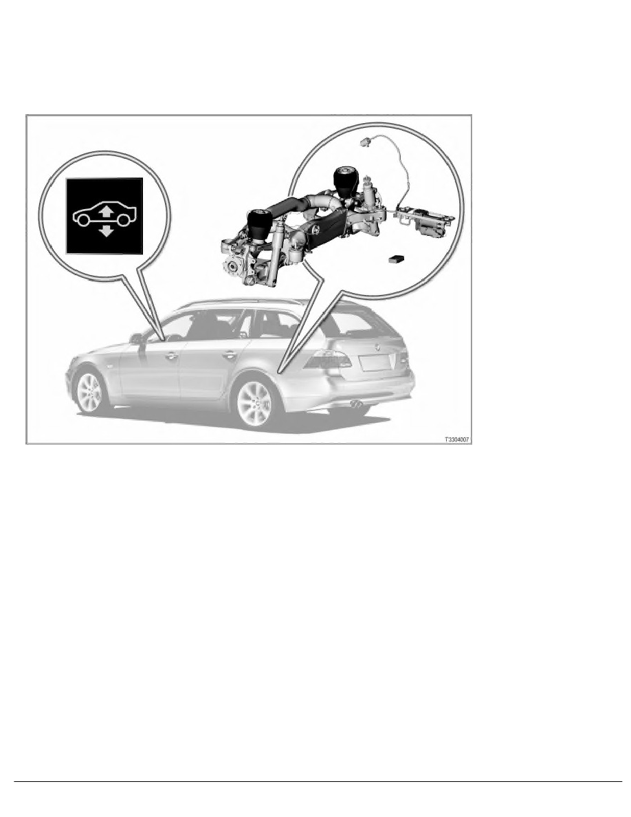 6 SI Techniques > 37 Integrated Suspension Systems > 2 SBT Single-axle  Electronic Height Control E61, E70, ...
