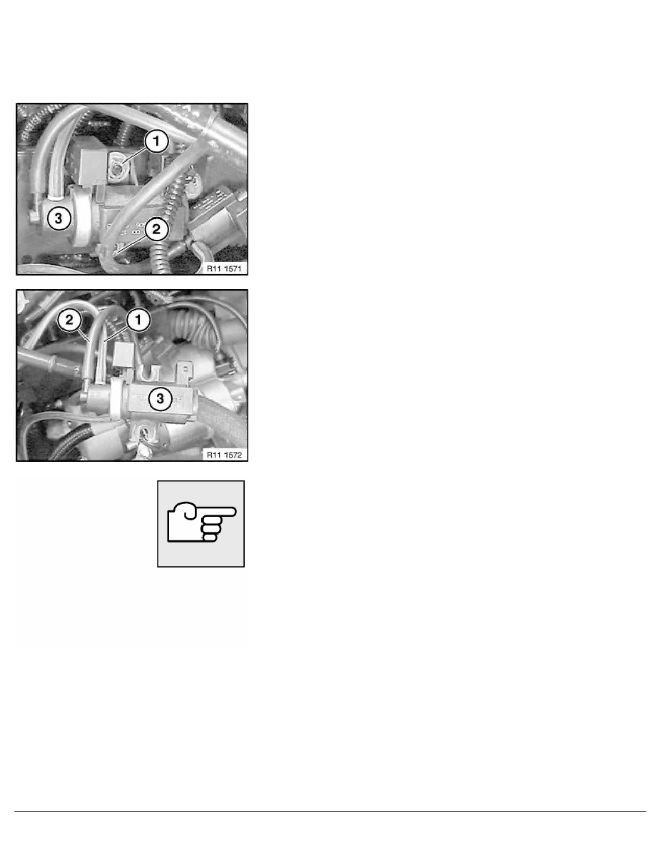 2 Repair Instructions > 11 Engine (M57) > 74 El.valve For Exh. Gas Recirculation > 3 RA Replacing Pressure Converter For EGR Valve (M57)